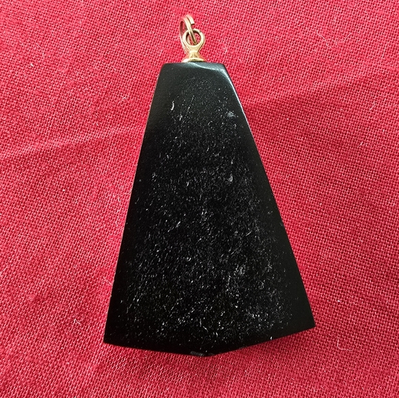 Vintage Malachite and Agate Pendant - Picture 3 of 4